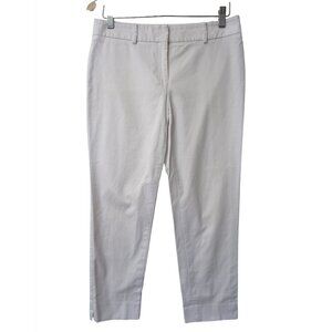 Talbots Hampshire Straight Ankle Pants Womens 6 Petite White‎ Textured Classic